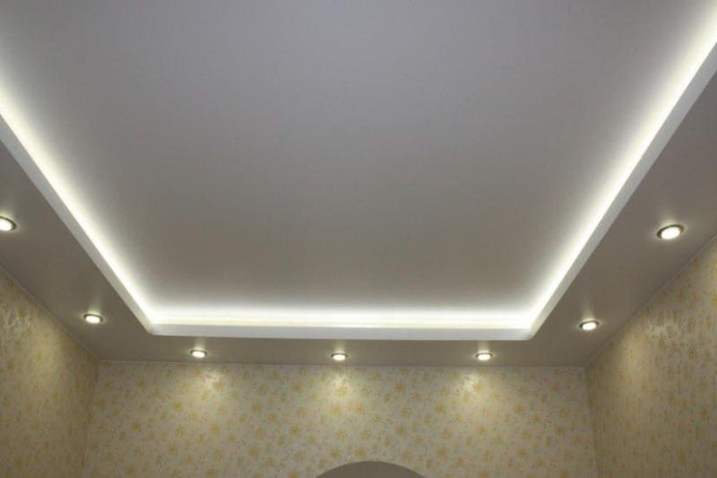 Способы светодиодной подсветки потолка