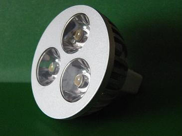 Светодиодная лампа FS-07 серая, 3*1W, 12V, 300-360LM, MR16, 5500 К